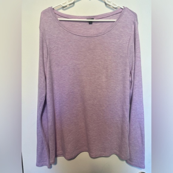 J. Crew Super Soft Pink Long Sleeve Textured Tee Women Size XL - Picture 1 of 5